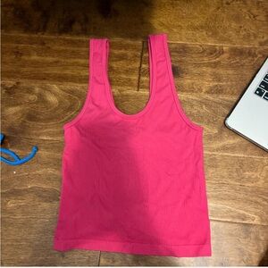 Women’s Pink Ribbed Tank Top